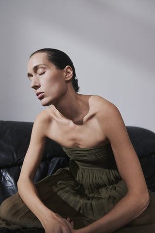 Envelope1976 Amalfi dress - Viscose Dress Dark olive