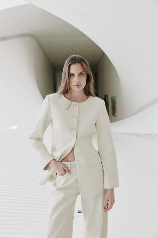 Envelope1976 Blair blazer Blazer Cream croc