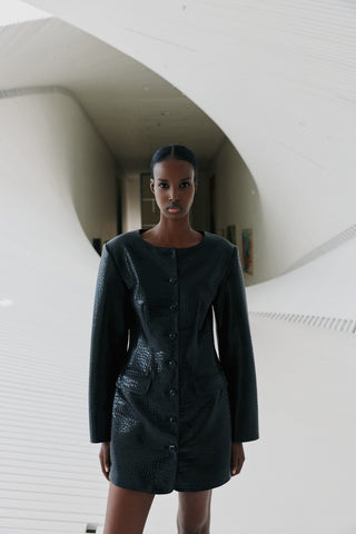 Envelope1976 Blair blazer Jacket Black croc