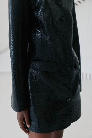 Envelope1976 Blair blazer Jacket Black croc