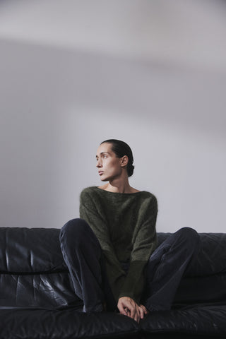 Envelope1976 Cloud knit - Cashmere Sweater Dark olive