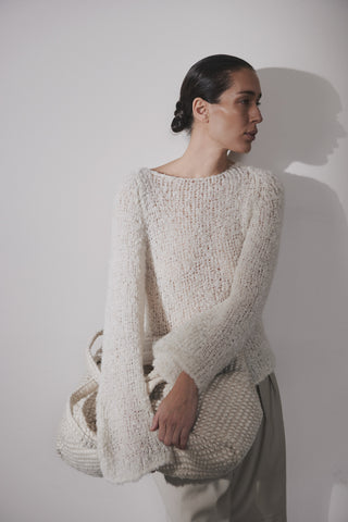 Envelope1976 Eyra knit - Alpacca & Nylon Sweater Off white