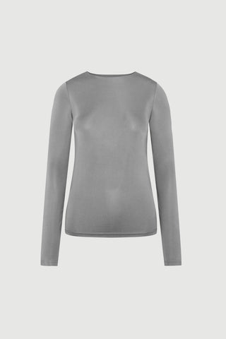 Envelope1976 Initial longsleeve - Viscose & Silk Top Grey