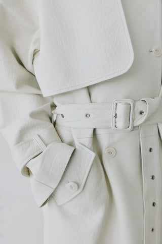Envelope1976 Majorstuen trench Jacket Cream croc