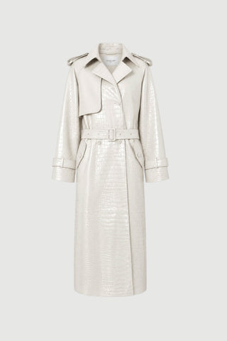 Envelope1976 Majorstuen trench Jacket Cream croc