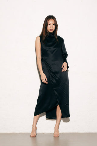 Envelope1976 Nomad dress - Satin silk Dress Black