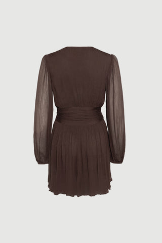 Envelope1976 Riviera dress short - Viscose Dress Dark brown