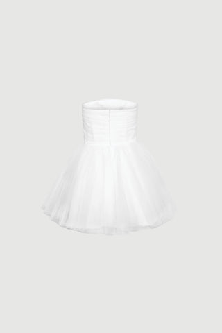 Envelope1976 Swan dress short - Leftover fabric Dress White