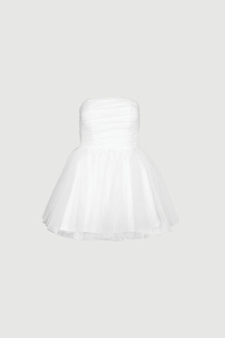 Envelope1976 Swan dress short - Leftover fabric Dress White