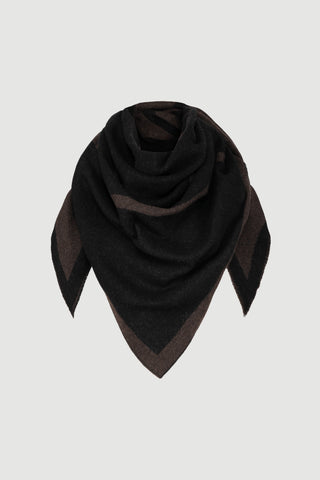 Envelope1976 Triangle scarf Scarf Tobacco / Black