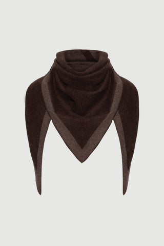 Envelope1976 Triangle scarf, Cacao / Tobacco Scarf Tobacco / Cacao
