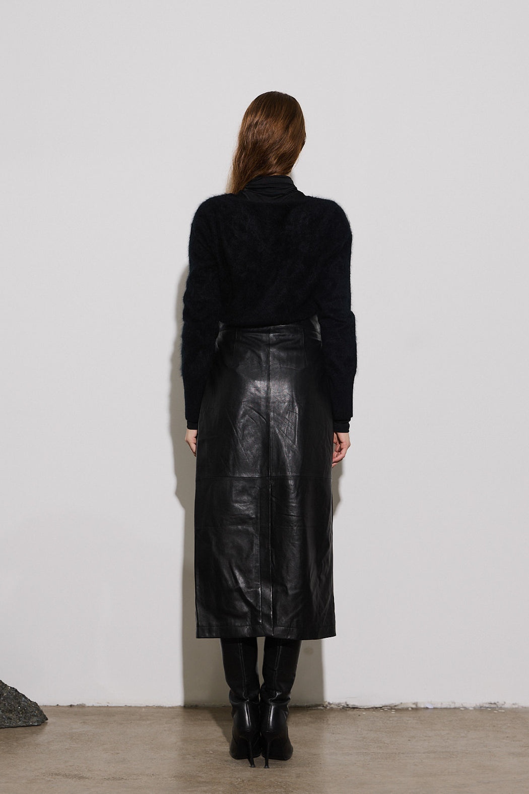 Envelope1976 Band skirt - Leather Skirt Black