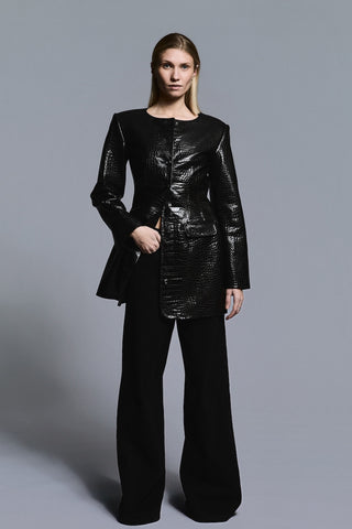 Envelope1976 Blair blazer Blazer Black croc