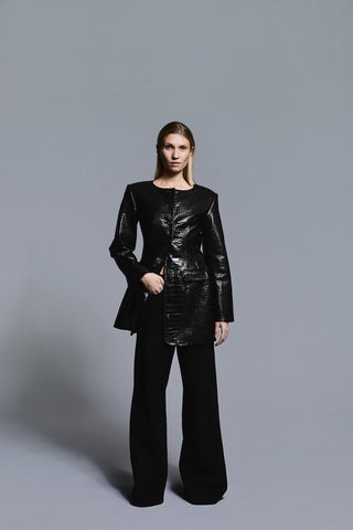Envelope1976 Blair blazer Jacket Black croc