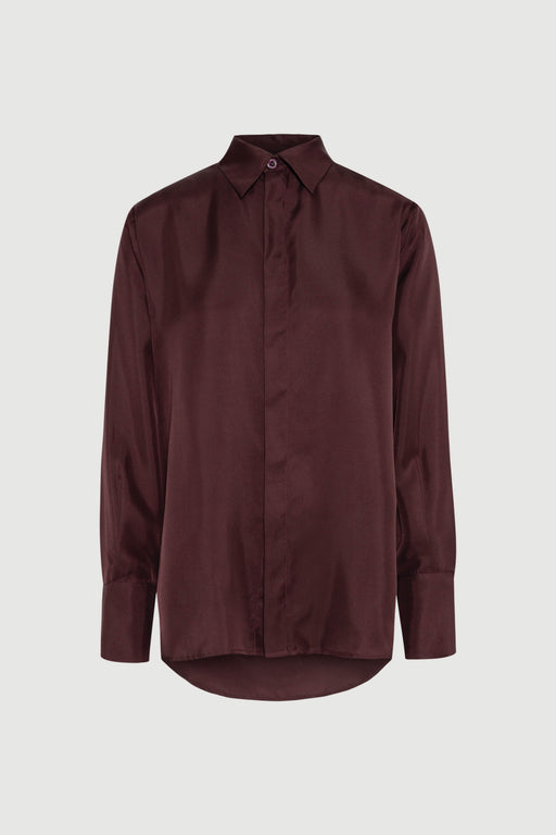 Envelope1976 Braga shirt - SIlk Shirt Aubergine