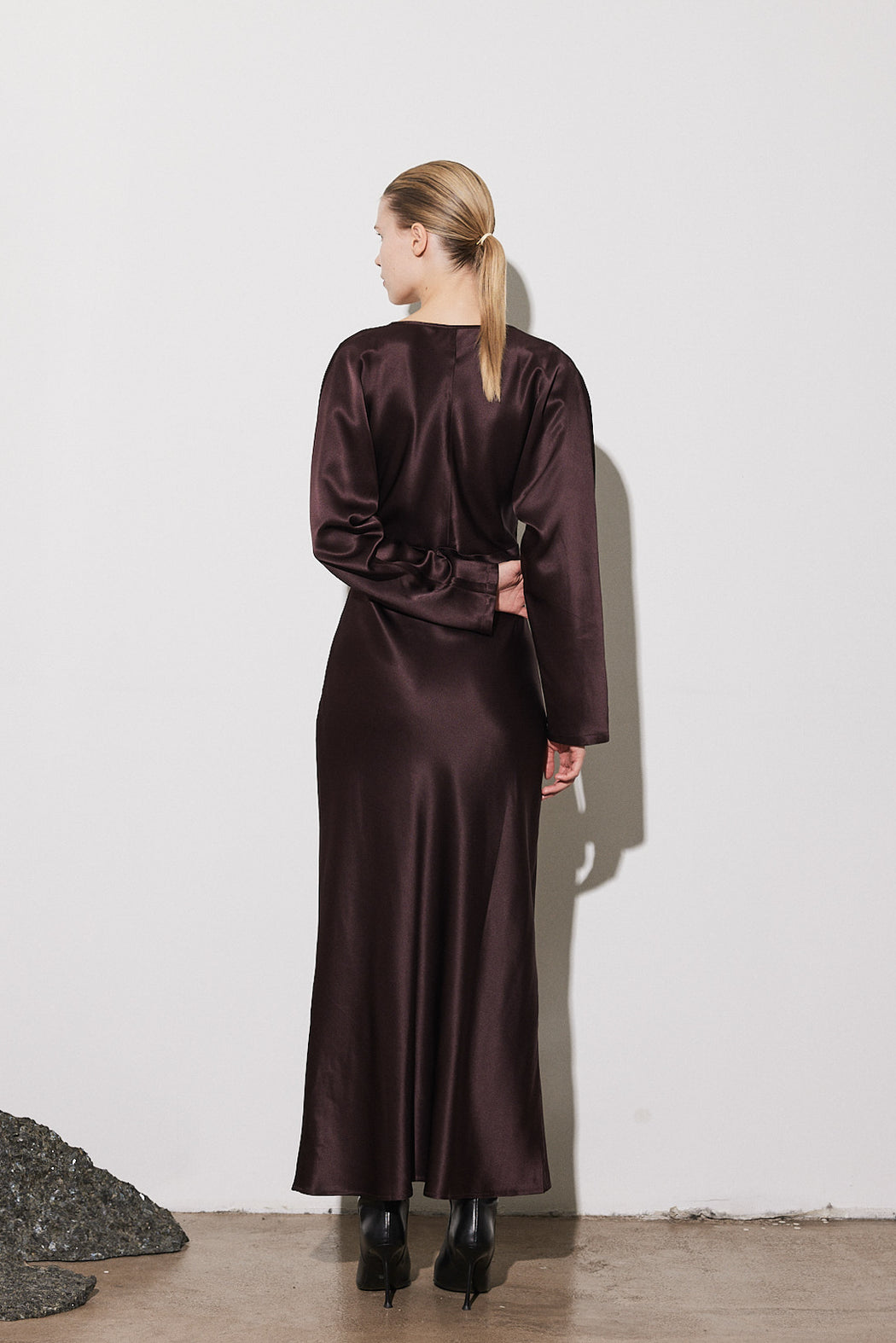 Envelope1976 Carlo dress - Silk Dress Aubergine