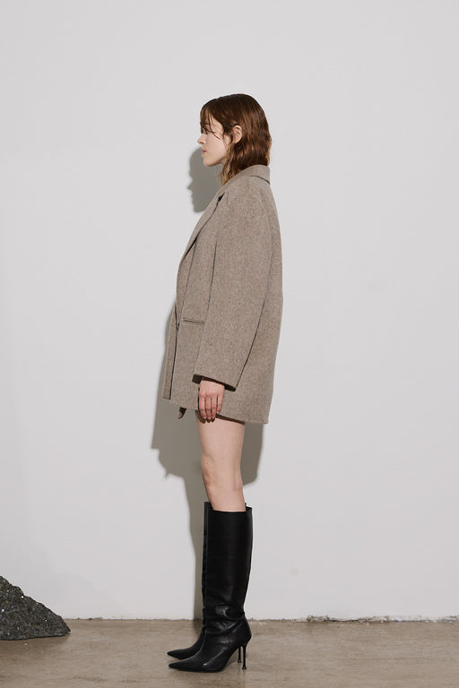 Envelope1976 Form jacket - Wool Jacket Taupe melange