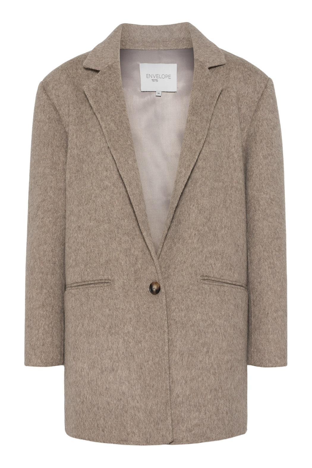 Envelope1976 Form jacket - Wool Jacket Taupe melange