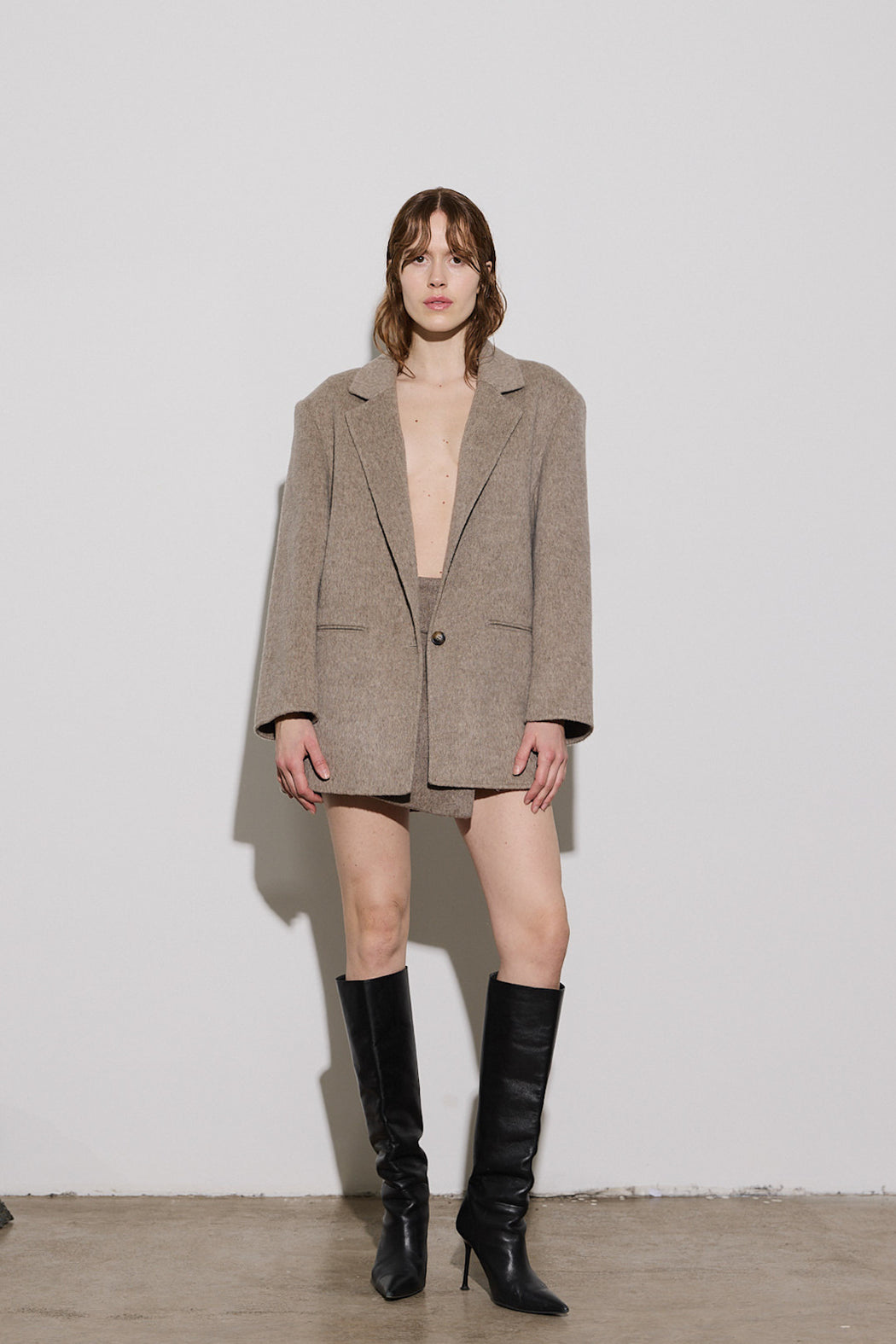 Envelope1976 Form jacket - Wool Blazer Taupe melange