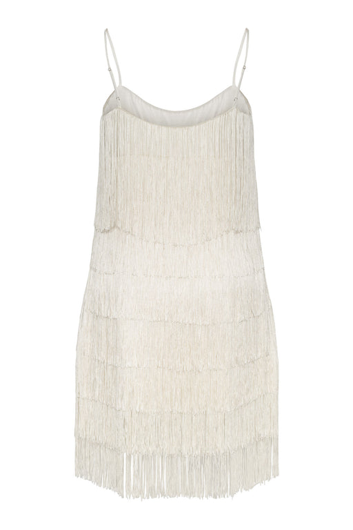 Envelope1976 Fringe dress - Cupro & viscose Dress White