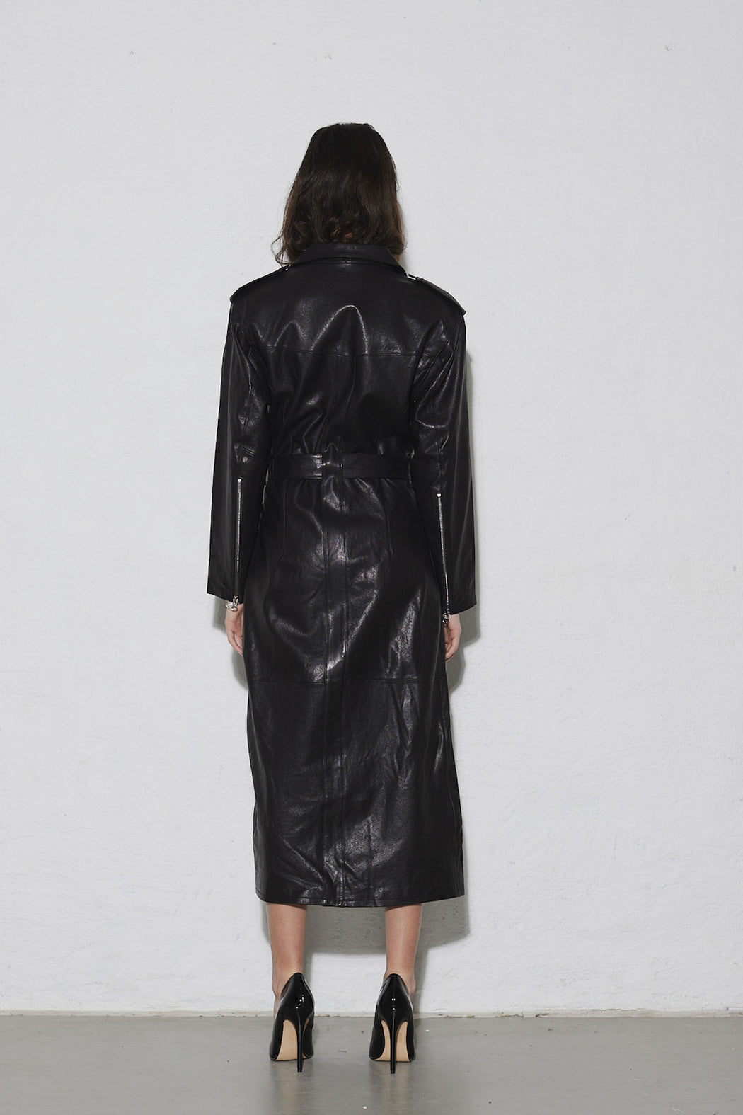 Envelope1976 Jax dress long - Leather Dress Black