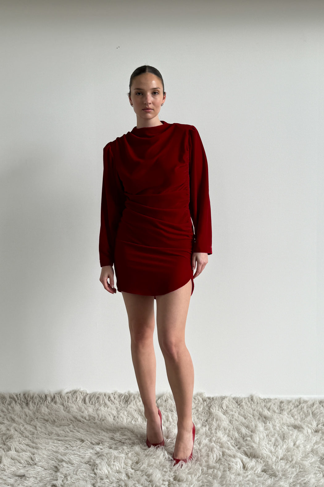 Envelope1976 Jet dress velvet - Viscose Dress Red