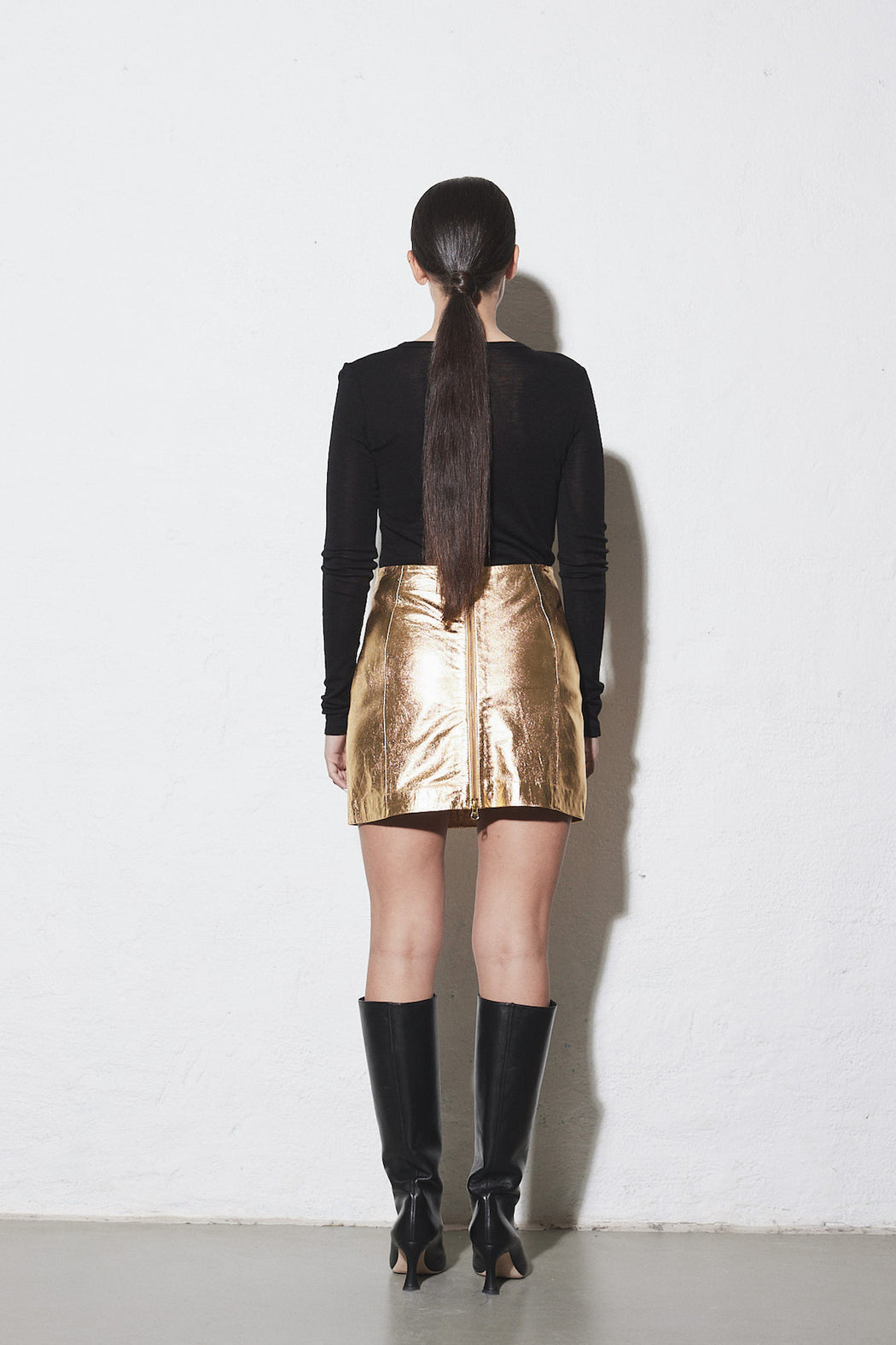 Envelope1976 Joule skirt - Leather Skirt Gold