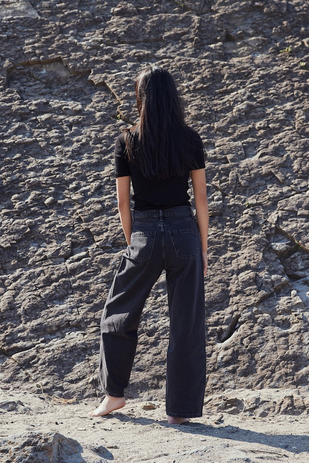 Envelope1976 Loose pant - Organic cotton Pants Washed black