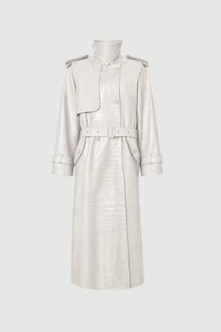 Envelope1976 Majorstuen trench Jacket Cream croc