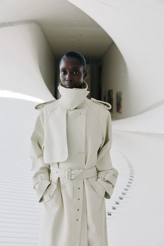 Envelope1976 Majorstuen trench Jacket Cream croc