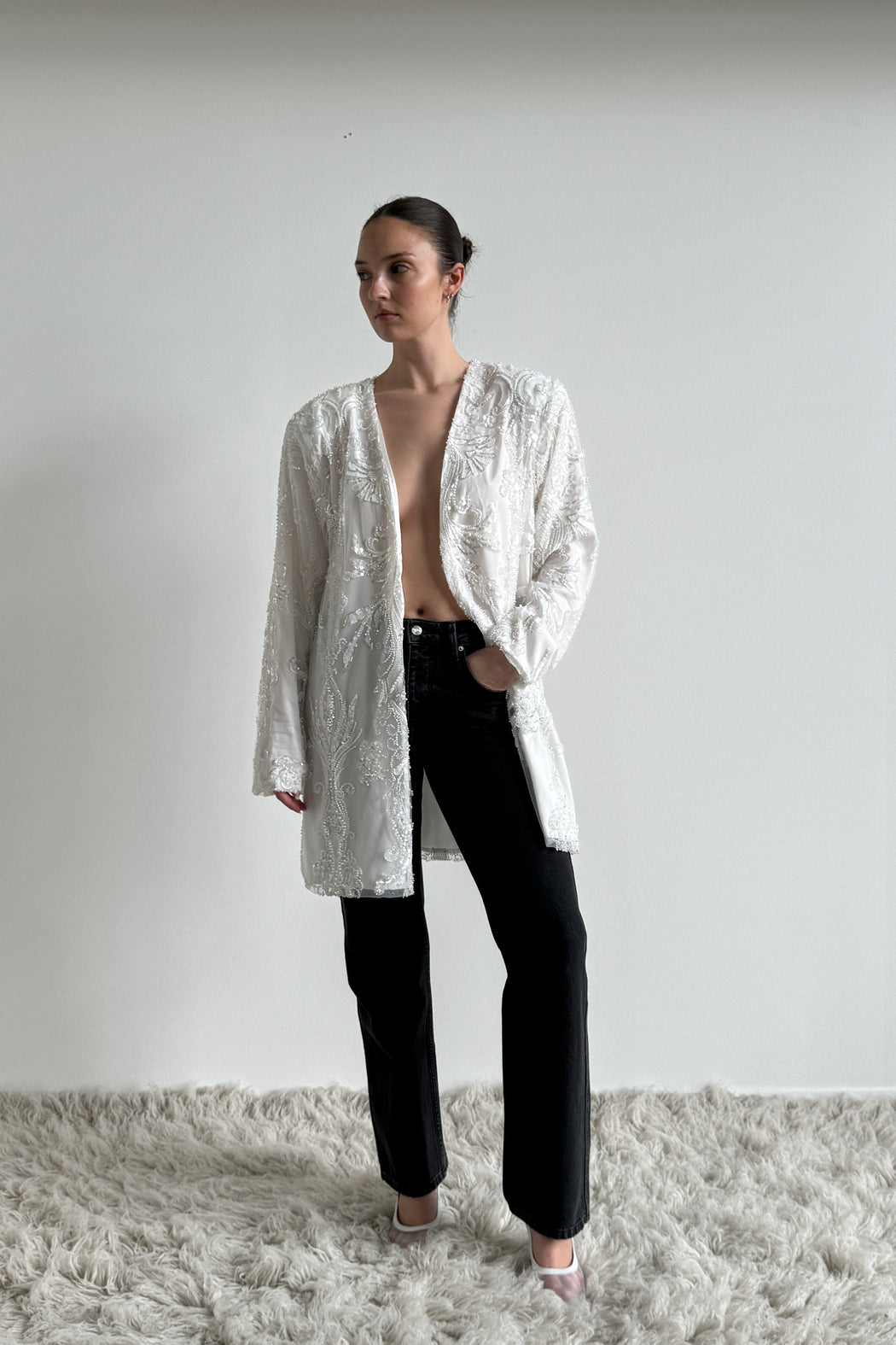 Envelope1976 Melrose jacket - Leftover fabric Top White