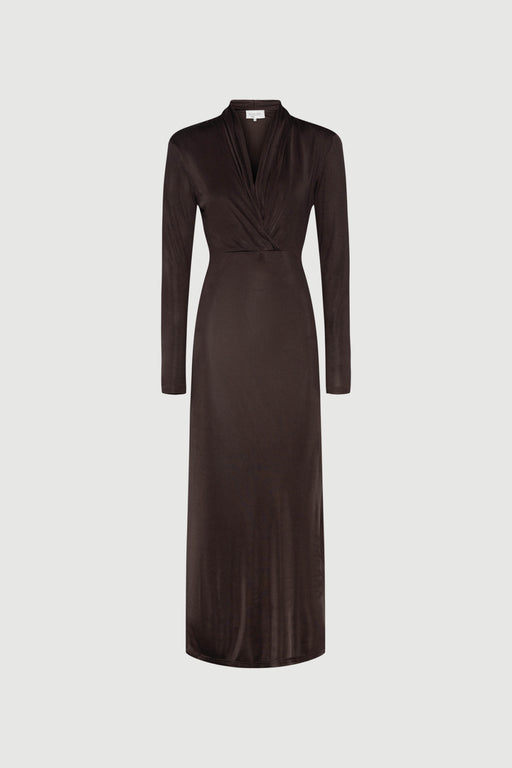 Envelope1976 Midnight dress - Viscose & Silk Dress Brown