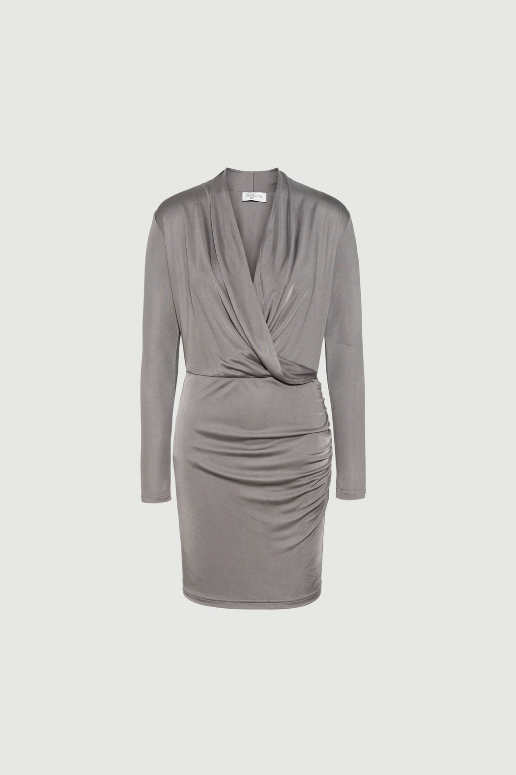 Envelope1976 Opening dress short - Viscose & Silk Dress Grey