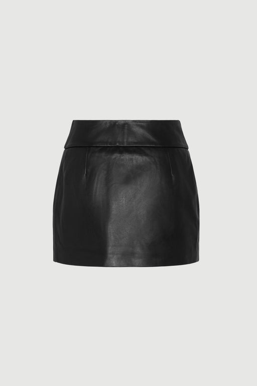 Envelope1976 Rue skirt leather - Black Skirt Black