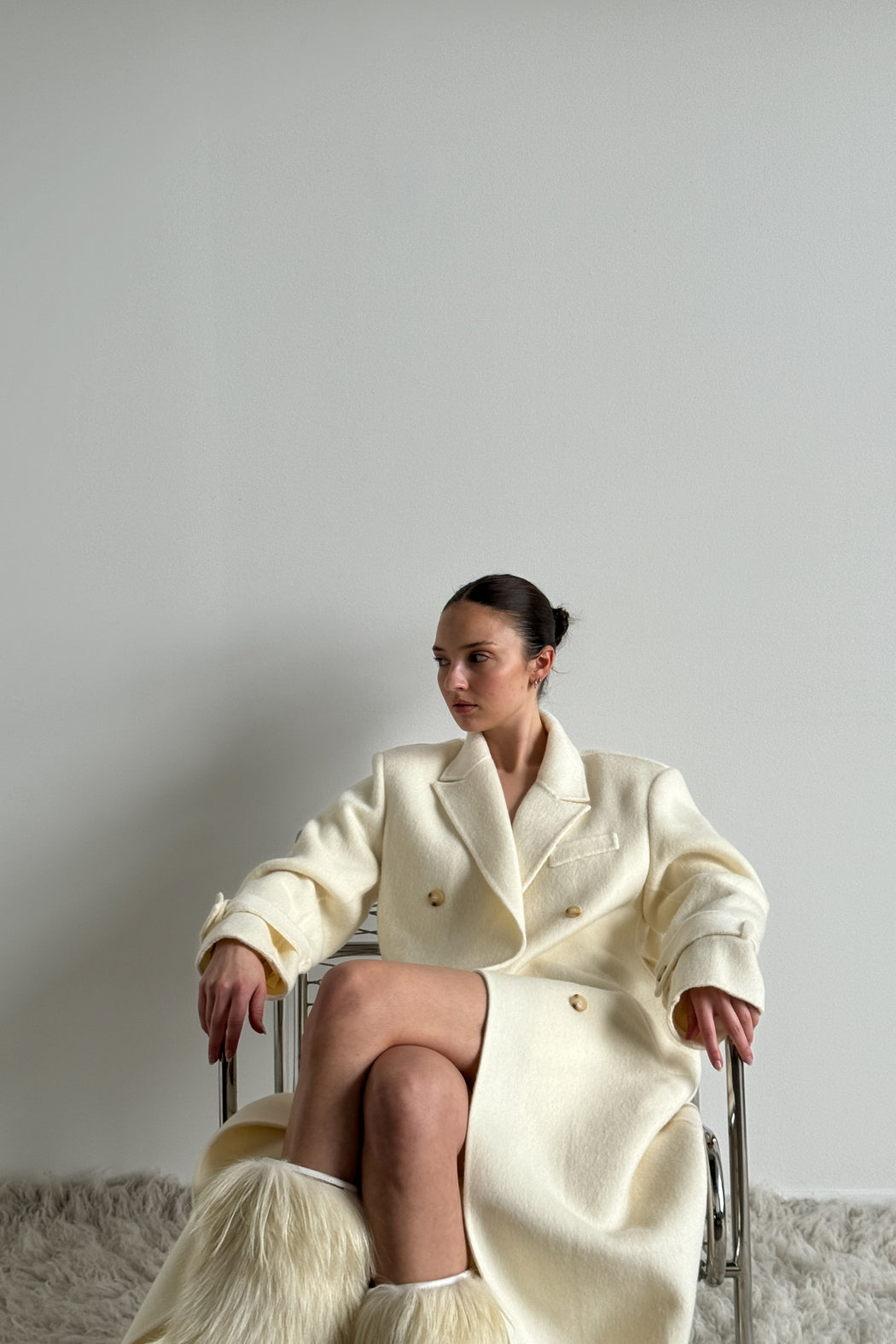 Envelope1976 Saville coat - Wool Coat Cream