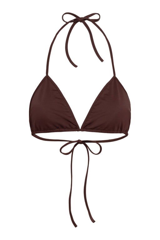 Envelope1976 Sea bikini top - Recycled polyamide Bikini Dark coffee