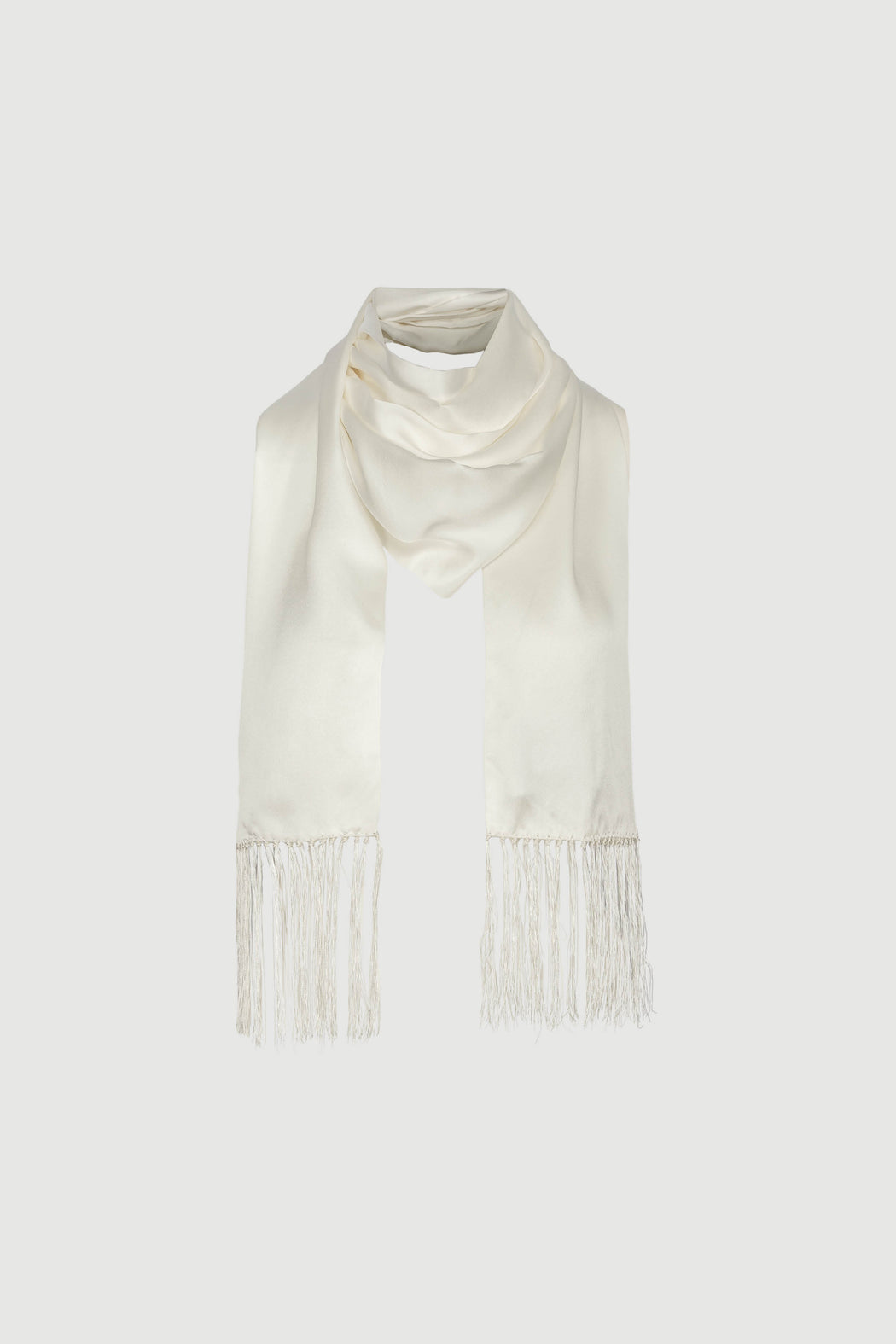 Envelope1976 Smoking scarf - Satin silk Scarf White