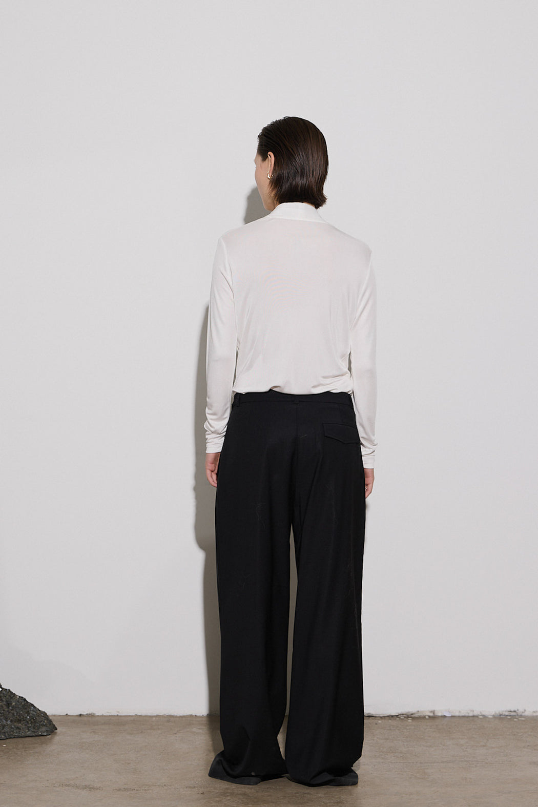 Envelope1976 Soda top - Viscose & Silk Blouse White