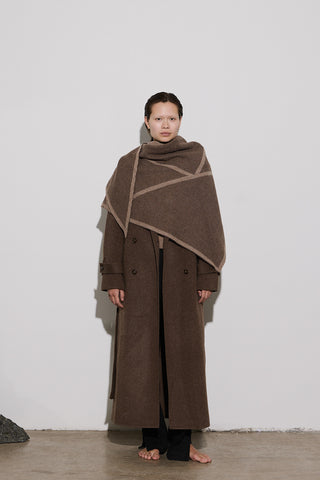 Envelope1976 Triangle scarf Scarf Tobacco / Cacao
