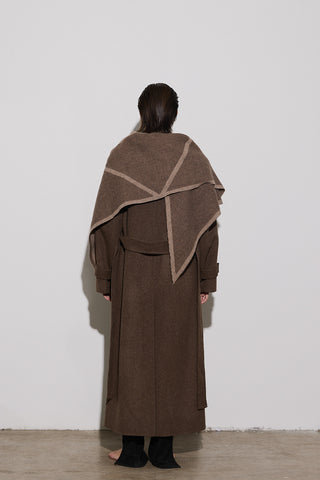 Envelope1976 Triangle scarf Scarf Tobacco / Cacao