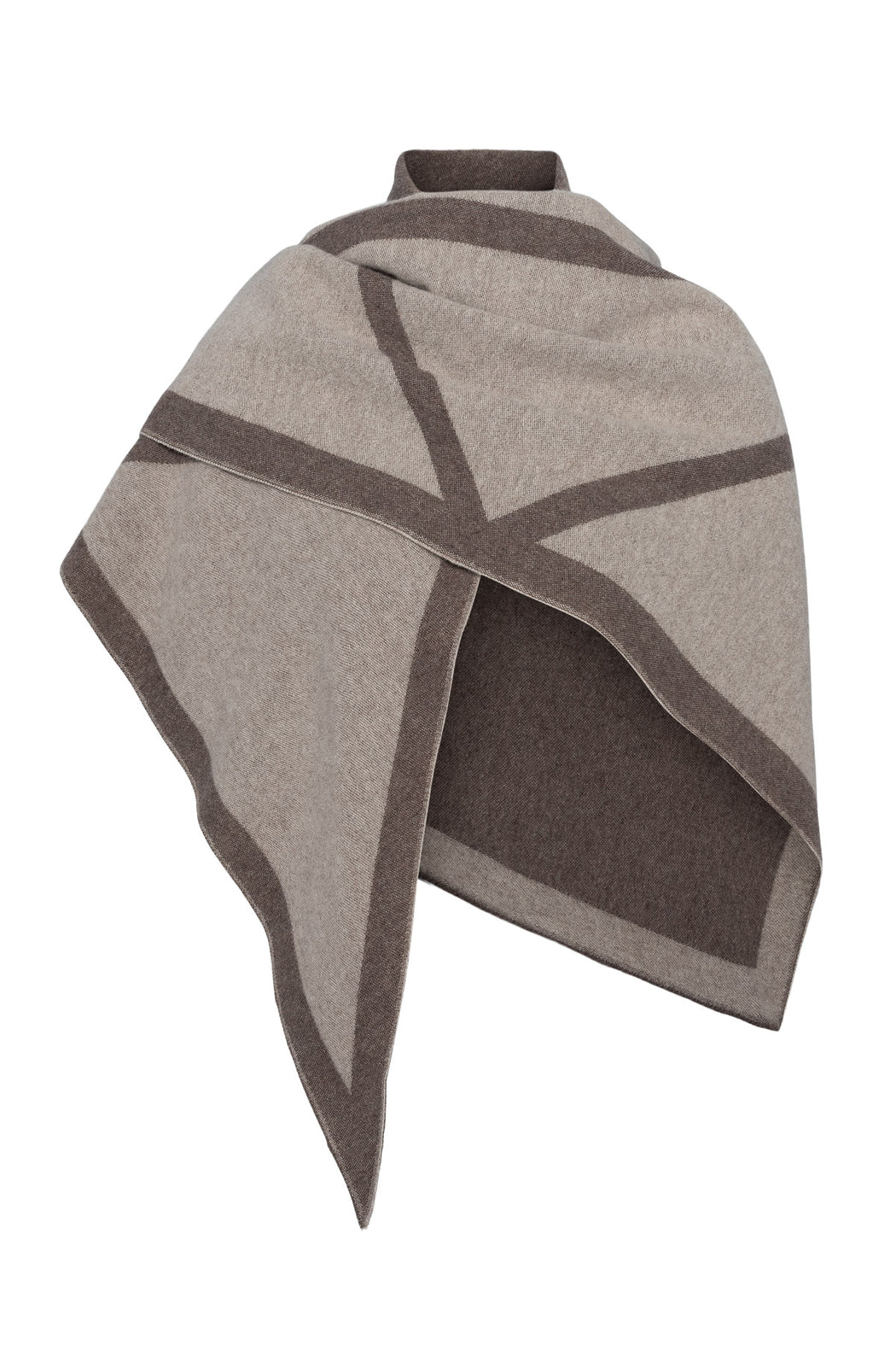 Envelope1976 Triangle scarf - Merino wool Scarf Beige / Light beige