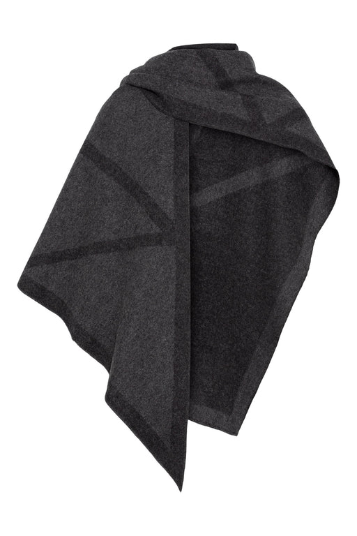 Envelope1976 Triangle scarf - Merino wool Scarf Charcoal / Volcano