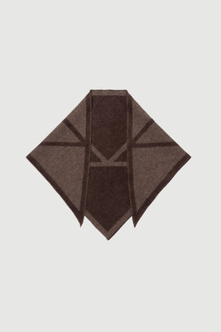 Envelope1976 Triangle scarf small, Cacao / Tobacco Scarf Tobacco / Cacao