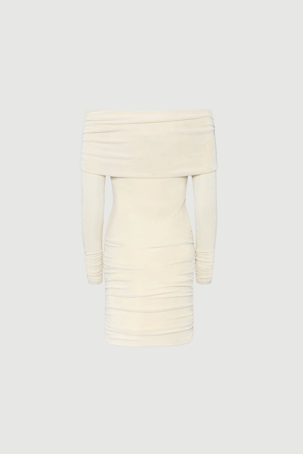 Envelope1976 Turn up dress short - Viscose Dress Cream