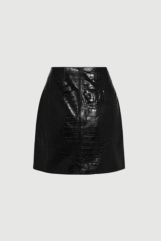 Envelope1976 Upper East skirt Skirt Black croc