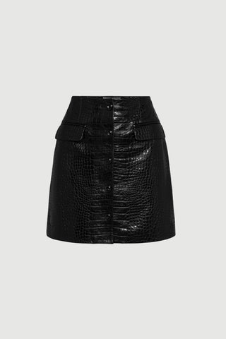 Envelope1976 Upper East skirt Skirt Black croc