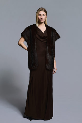 Envelope1976 Usta shawl Scarf Brown